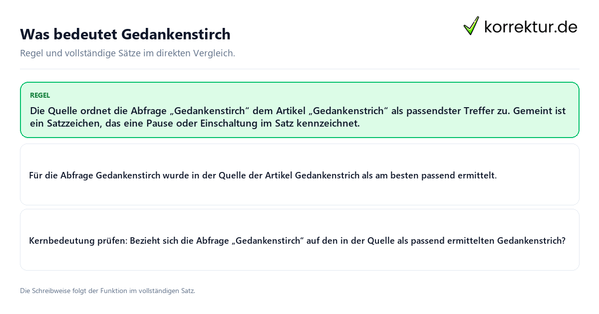 Was bedeutet Gedankenstirch Konkrete Regel und vollständige Beispielsätze zu Was bedeutet Gedankenstirch