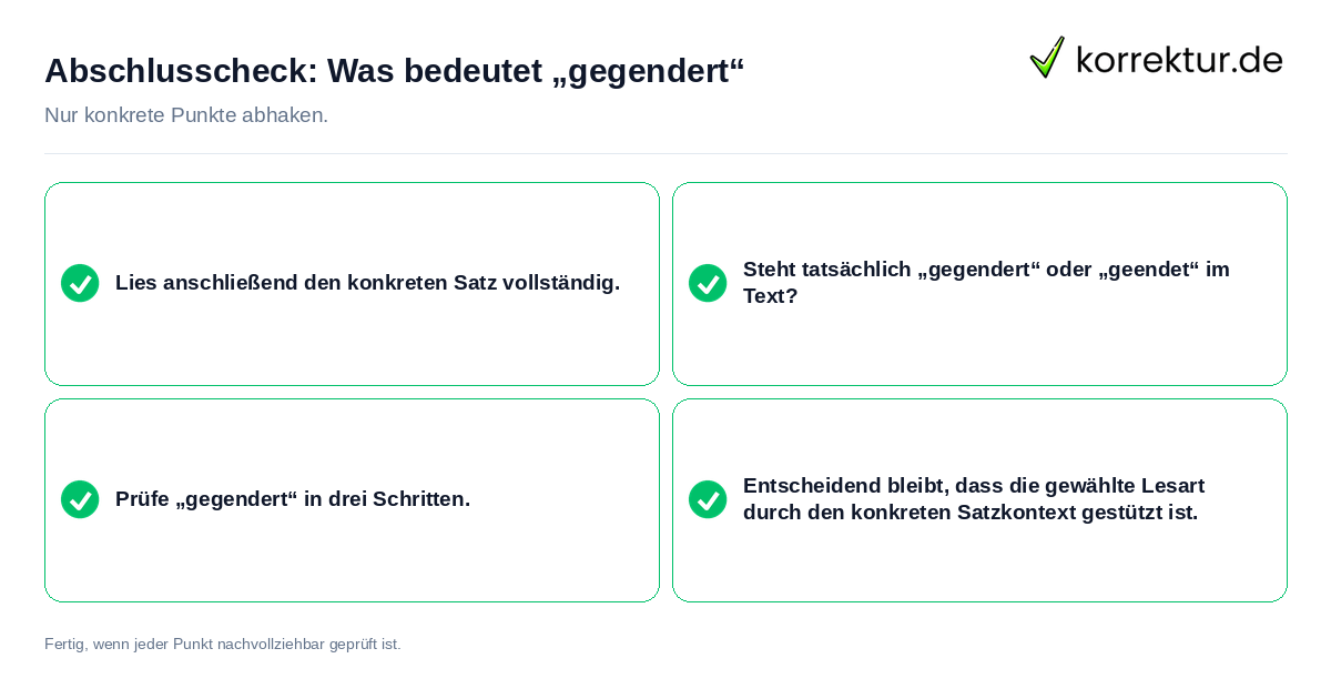 Abschlusscheck: Was bedeutet „gegendert“ Konkreter Abschlusscheck zu Was bedeutet „gegendert“