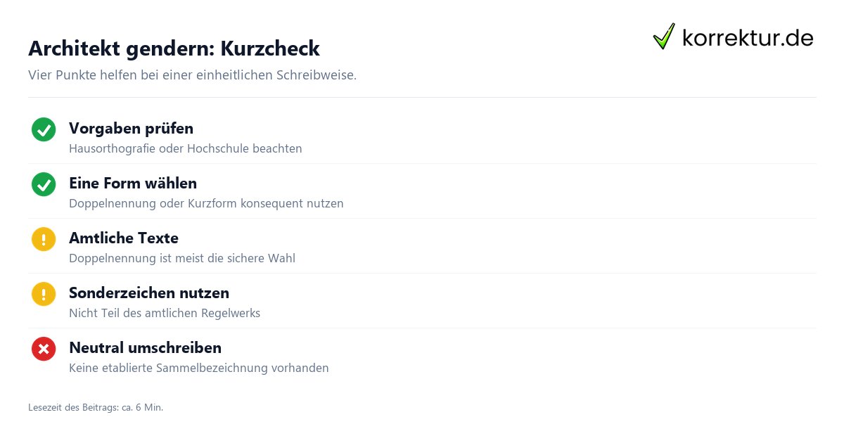 Gendern Architekt: Architekt*in im Text korrekt anwenden