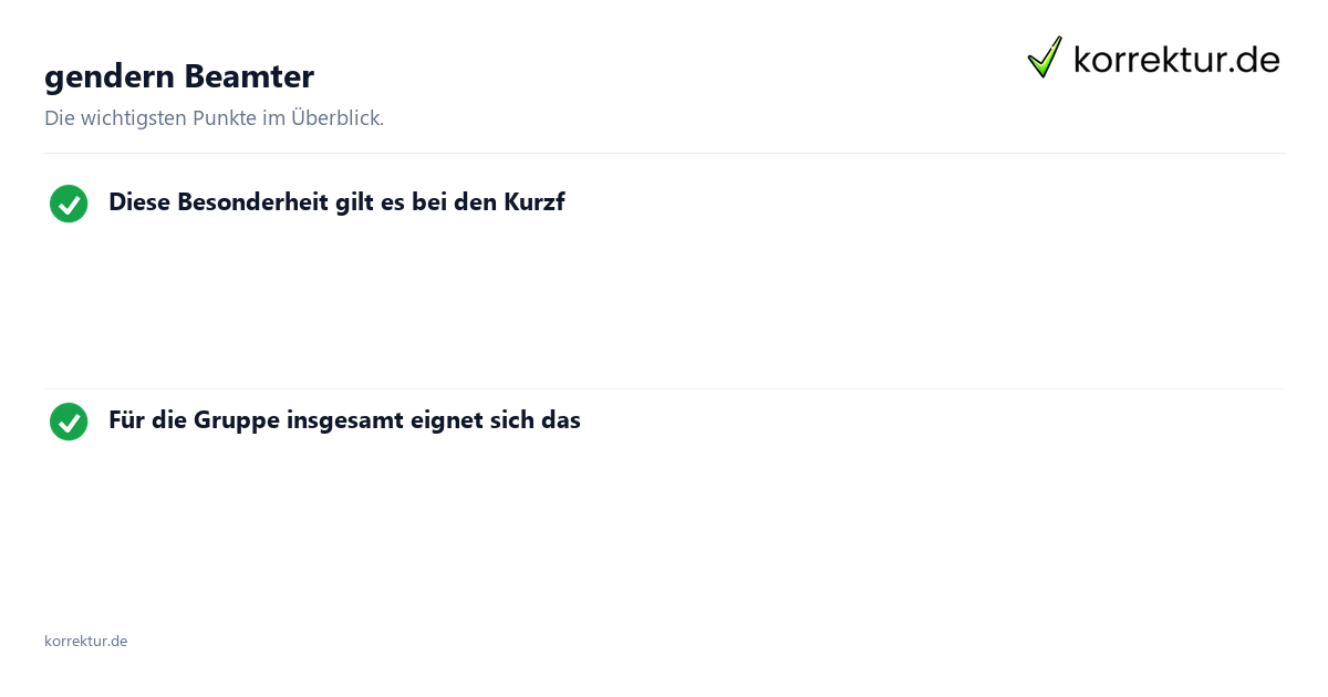 gendern Beamter gendern Beamter