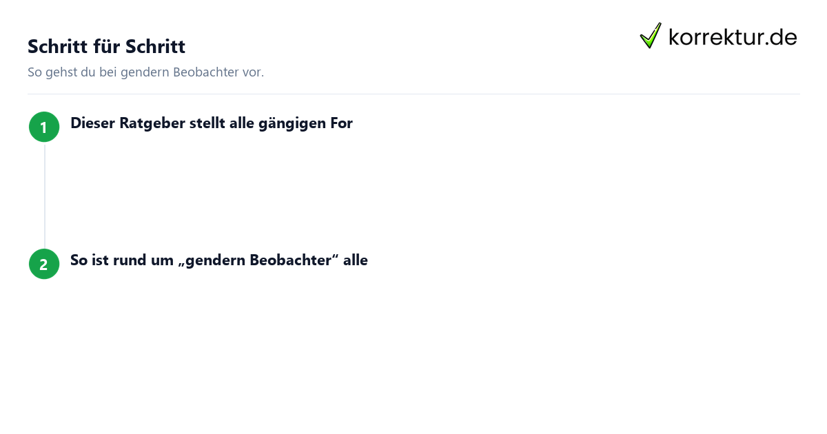 gendern Beobachter gendern Beobachter