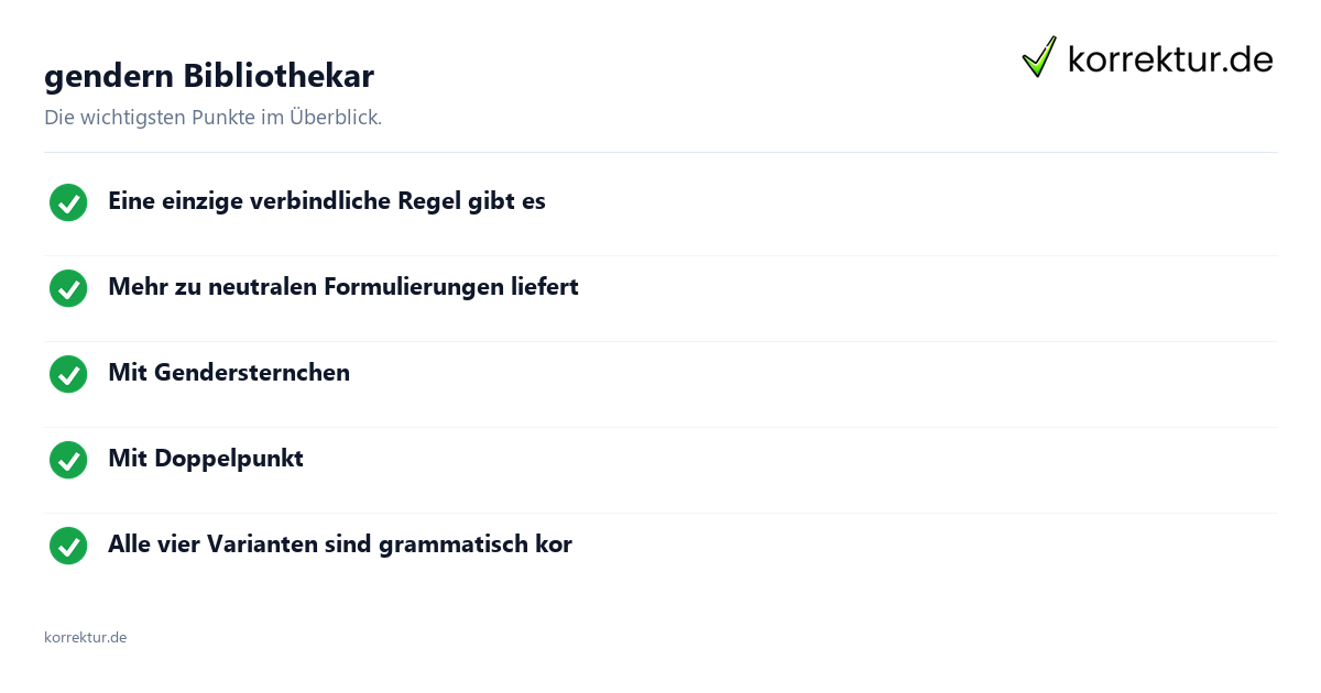 gendern Bibliothekar: Überblick