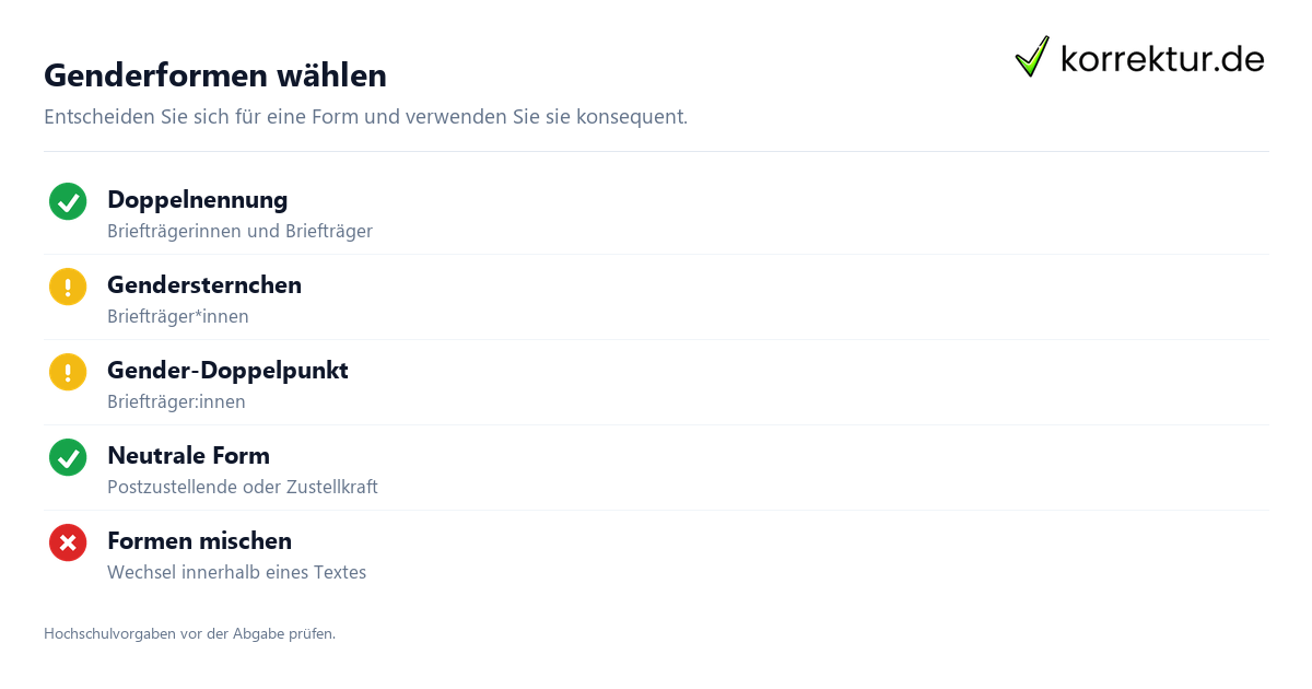 gendern Briefträger