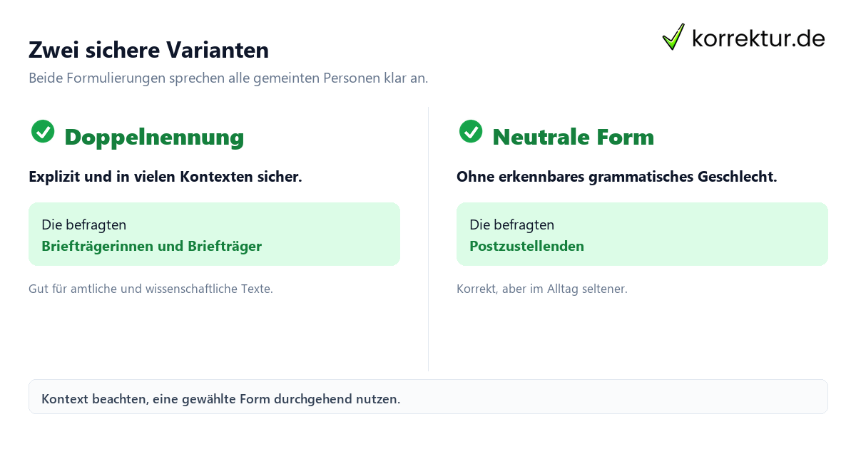 gendern Briefträger gendern Briefträger