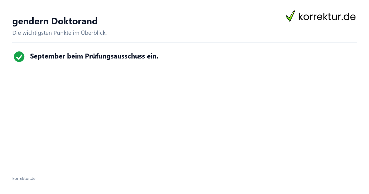 Gendern Doktorand Gendern Doktorand: Doppelnennung und neutrale Form im Vergleich
