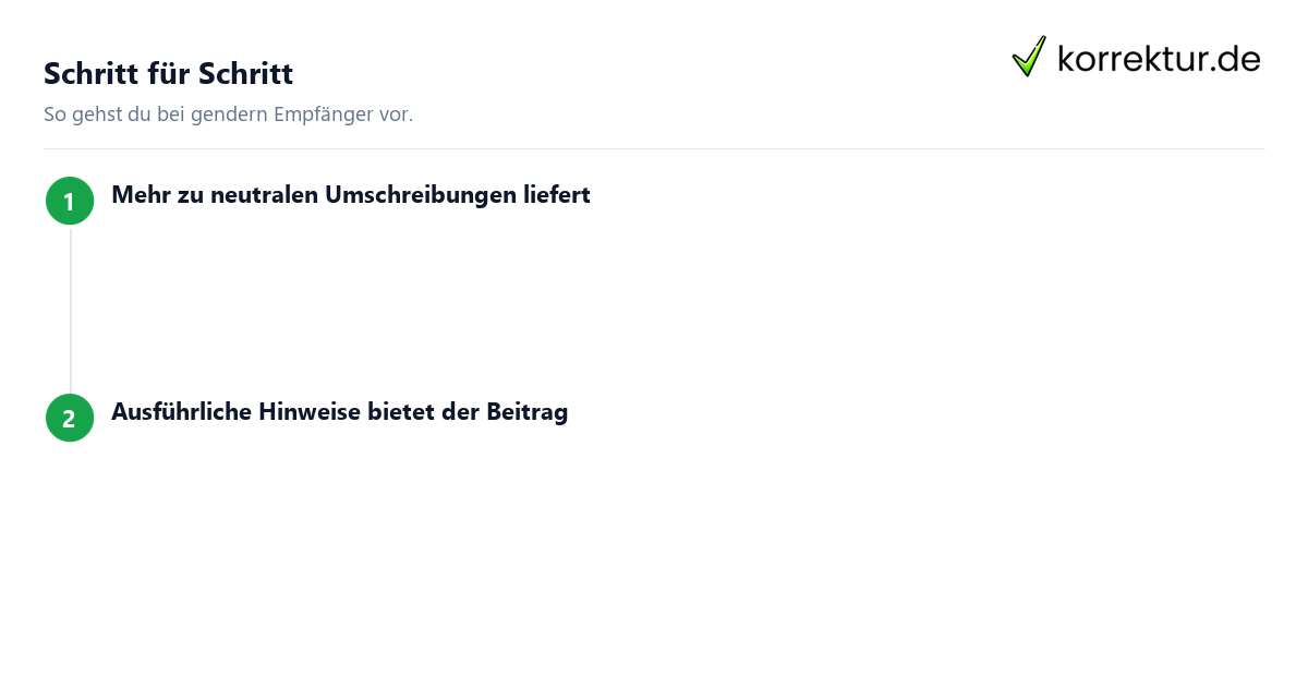 Einheitlich gendern Gendern Empfänger: Checkliste für wissenschaftliche Arbeiten
