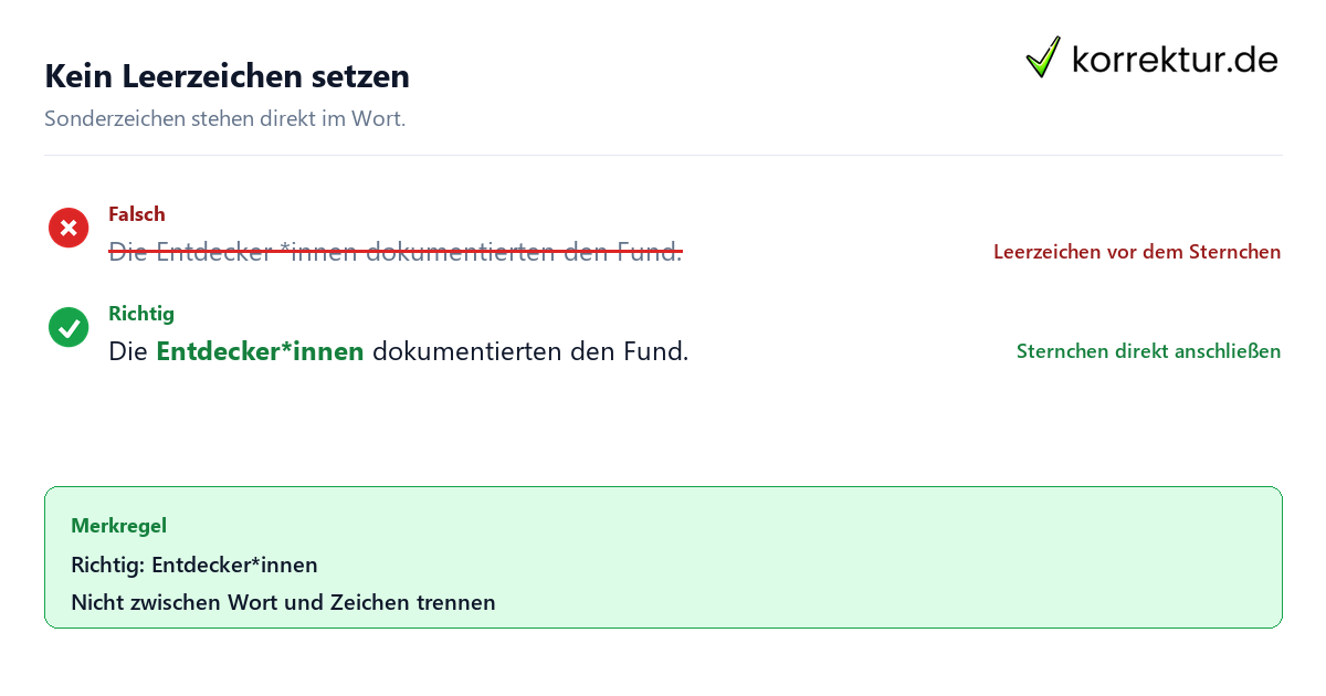 gendern Entdecker