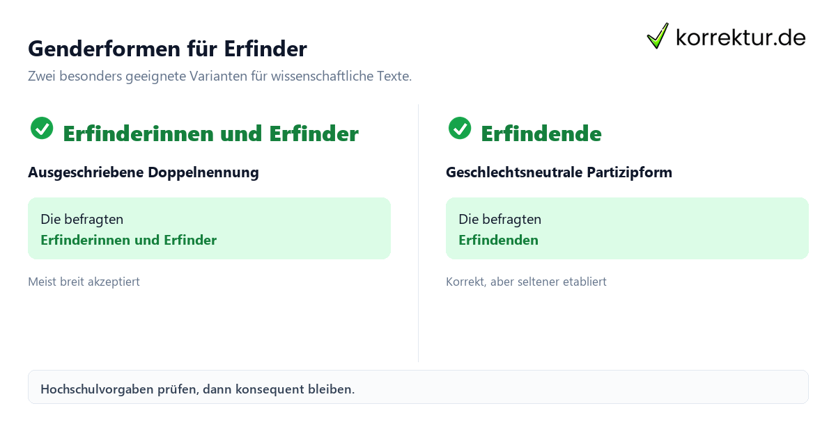 gendern Erfinder