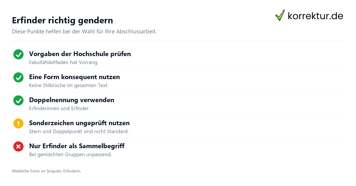 gendern Erfinder gendern Erfinder