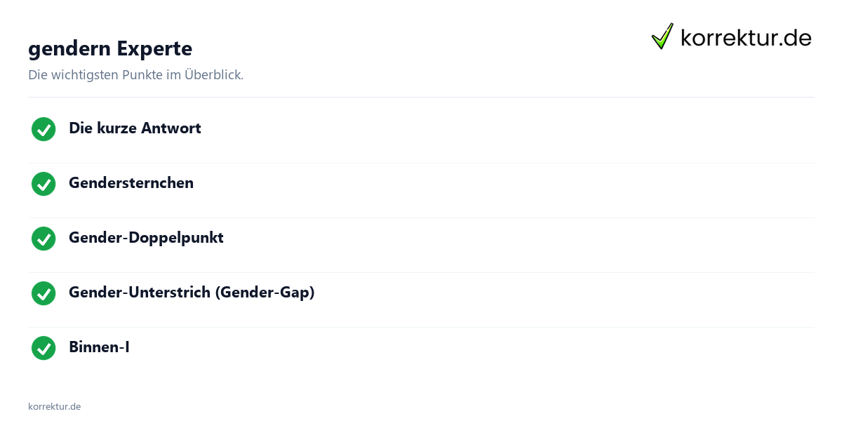 Experte gendern: Check gendern Experte: Checkliste für wissenschaftliche Arbeiten
