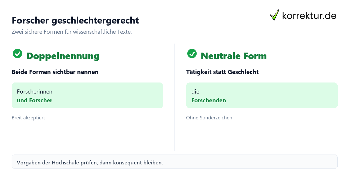Gendern Forscher: passende Genderformen im Überblick