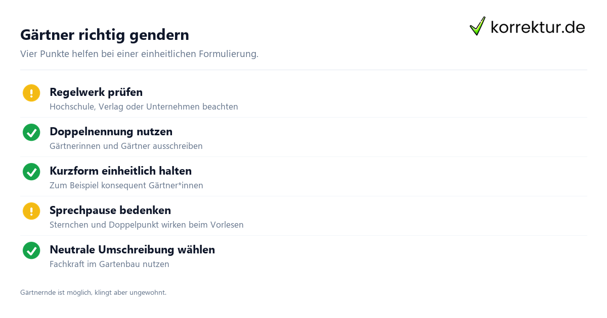 Gendern Gärtner: Gärtner*innen im Text richtig verwenden