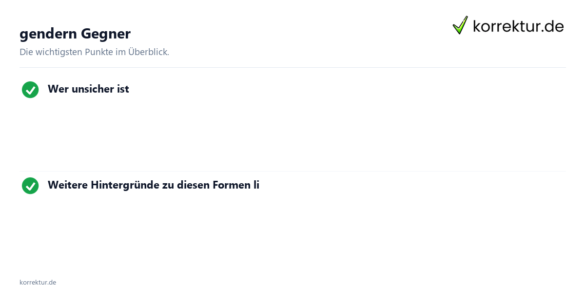 gendern Gegner