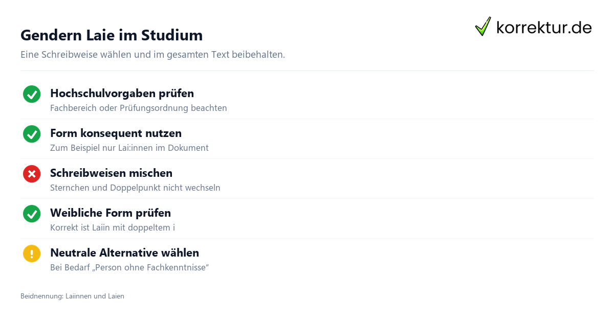 Gendern Laie: Checkliste für wissenschaftliche Arbeiten