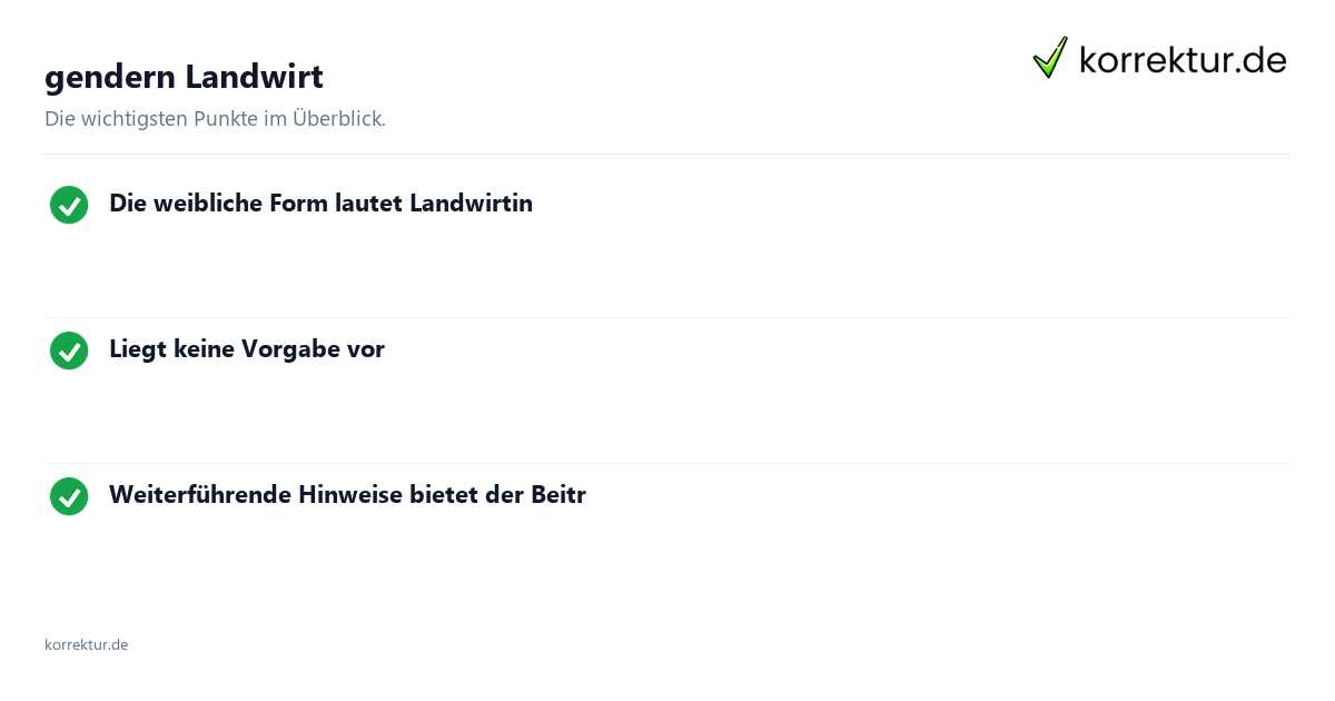 Genderformen für Landwirt Gendern Landwirt: Doppelnennung und Gendersternchen im Vergleich