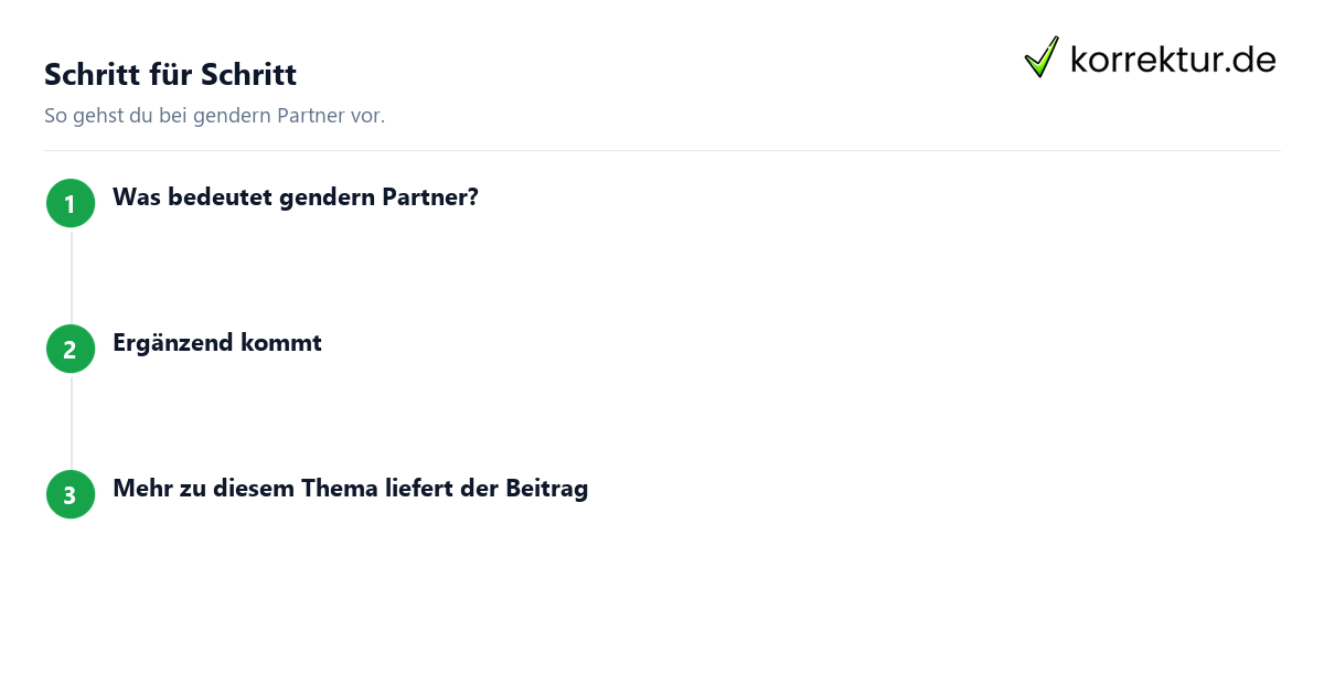 Gendern Partner in der wissenschaftlichen Arbeit