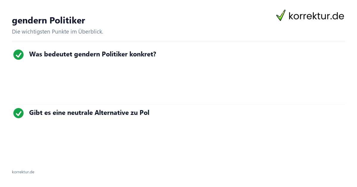 gendern Politiker gendern Politiker