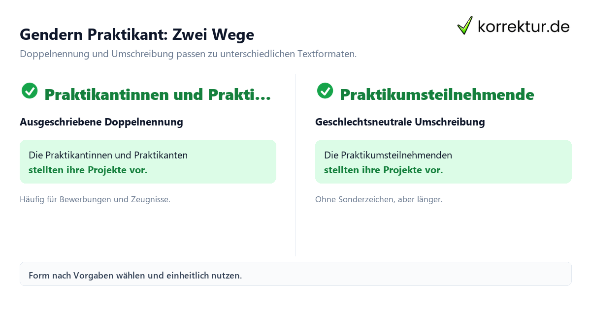gendern Praktikant: Überblick