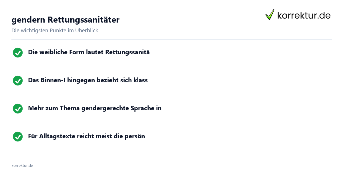 gendern Rettungssanitäter