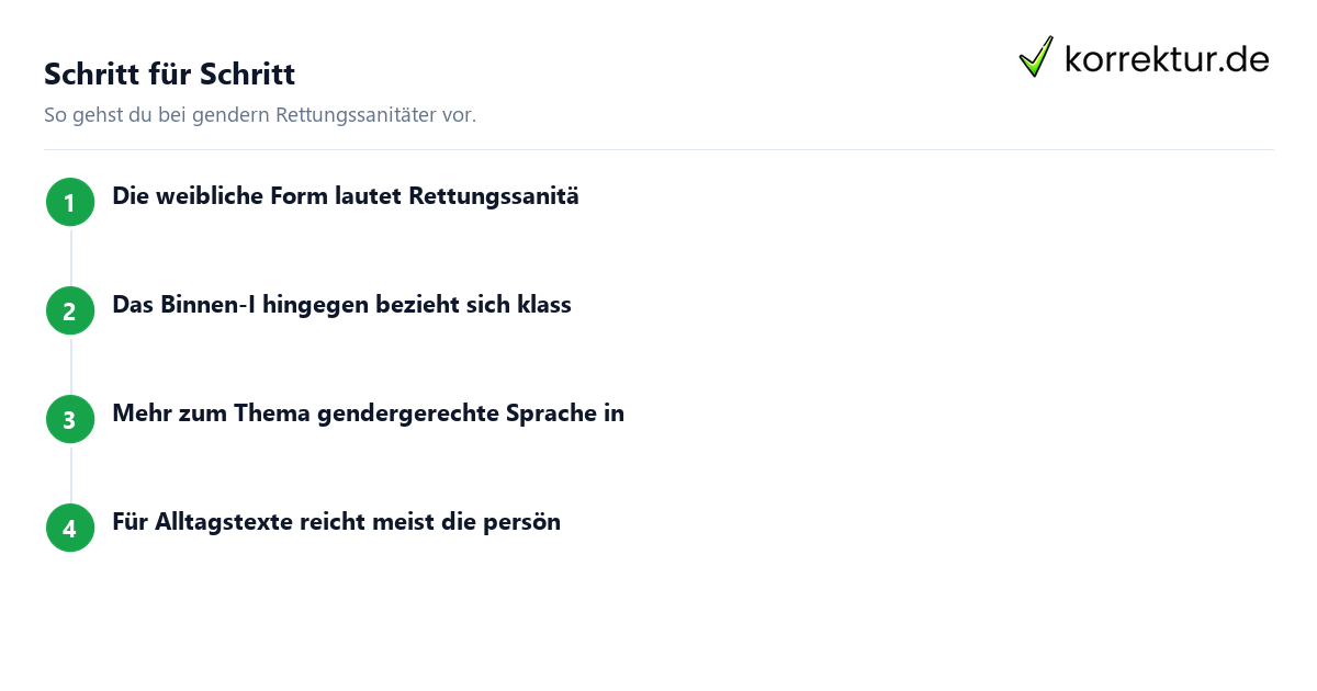 gendern Rettungssanitäter gendern Rettungssanitäter