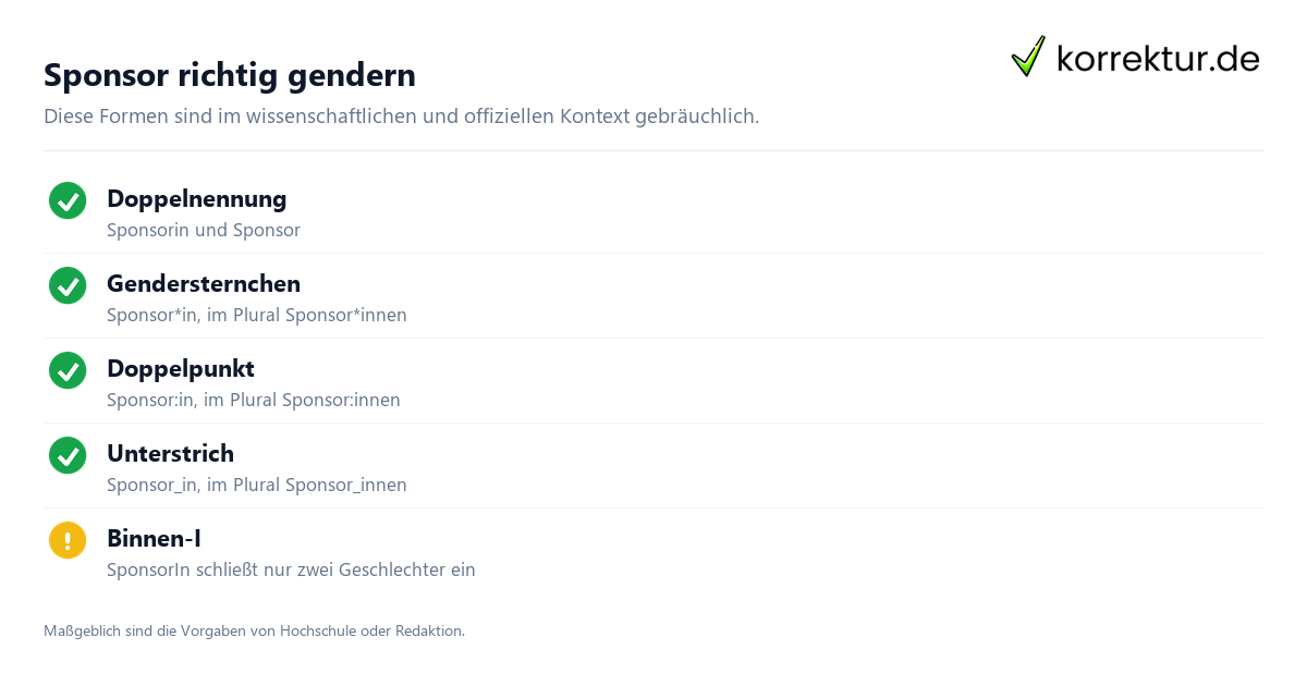 gendern Sponsor gendern Sponsor