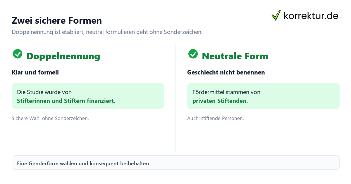 gendern Stifter gendern Stifter