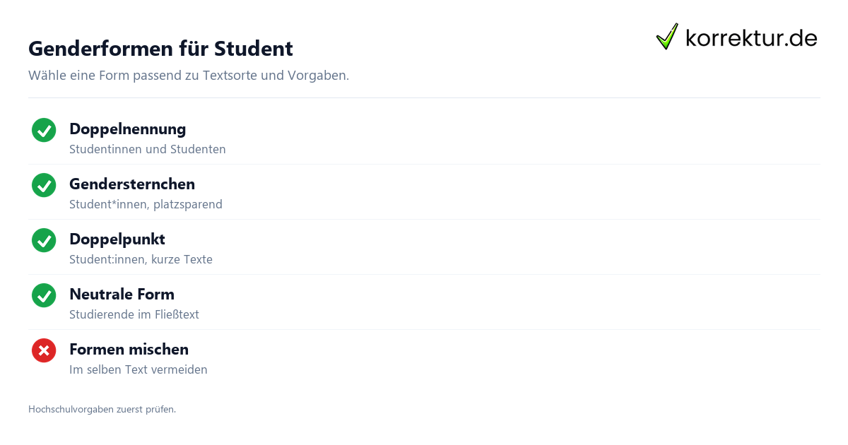 Gendern Student: passende Form für wissenschaftliche Arbeiten wählen