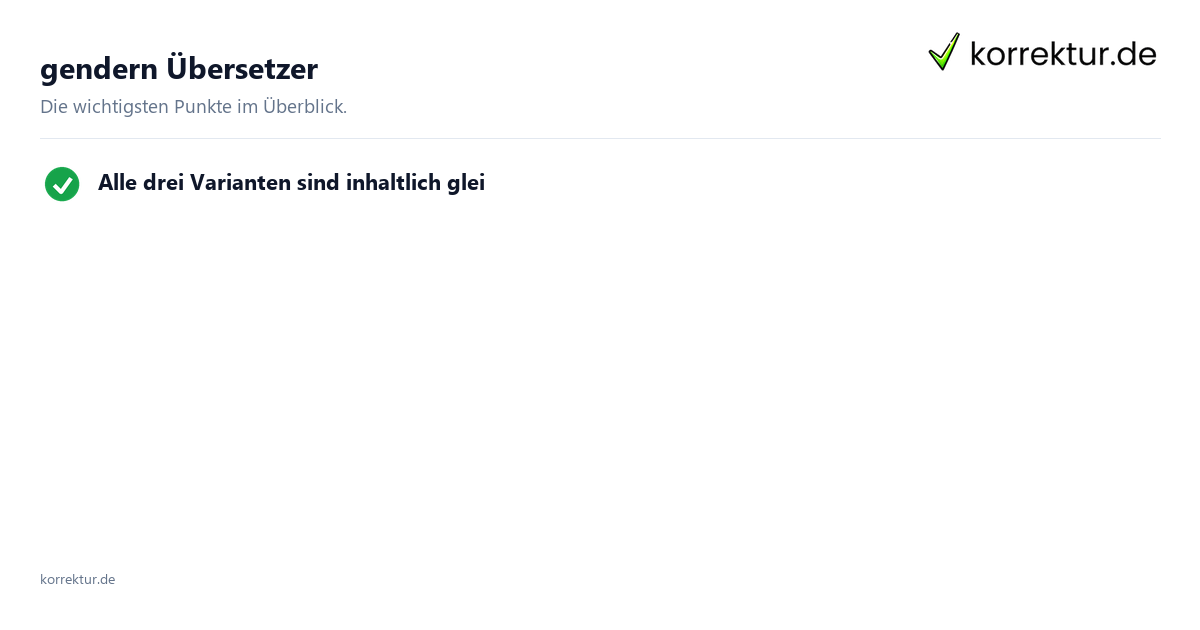 Gendern Übersetzer: Doppelnennung und neutrale Form im Vergleich