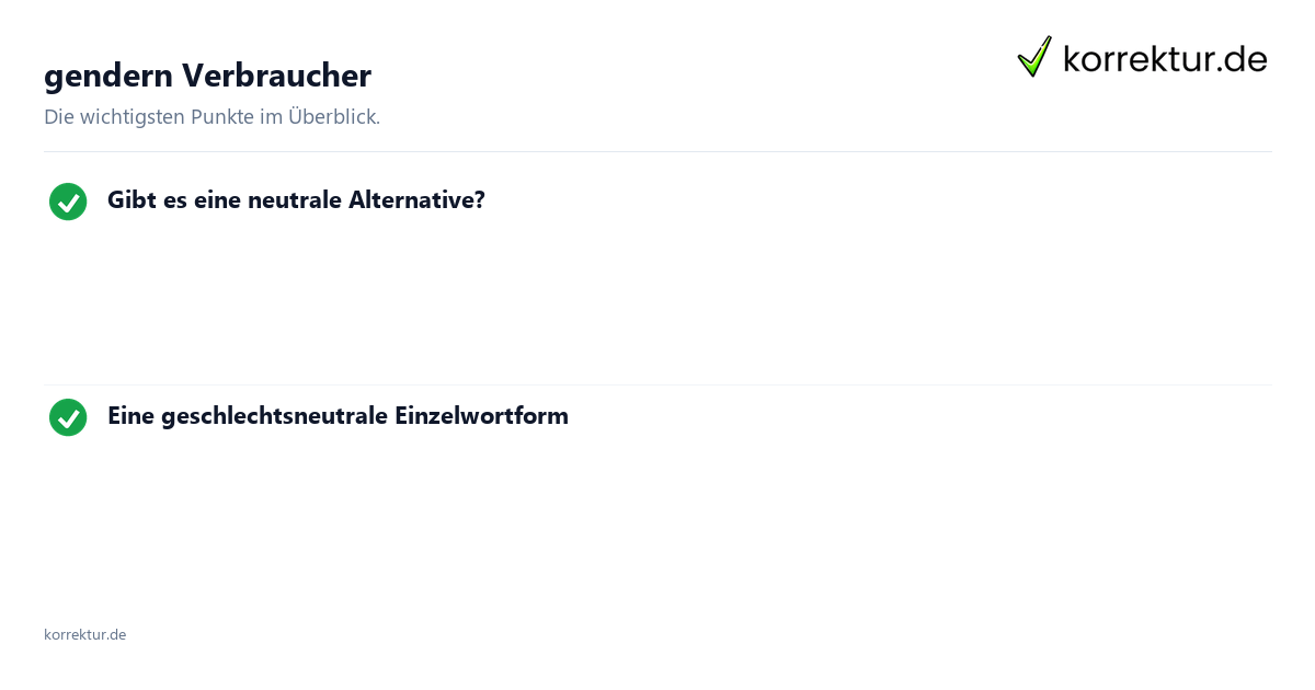 Gendern Verbraucher: Schreibweisen im Überblick