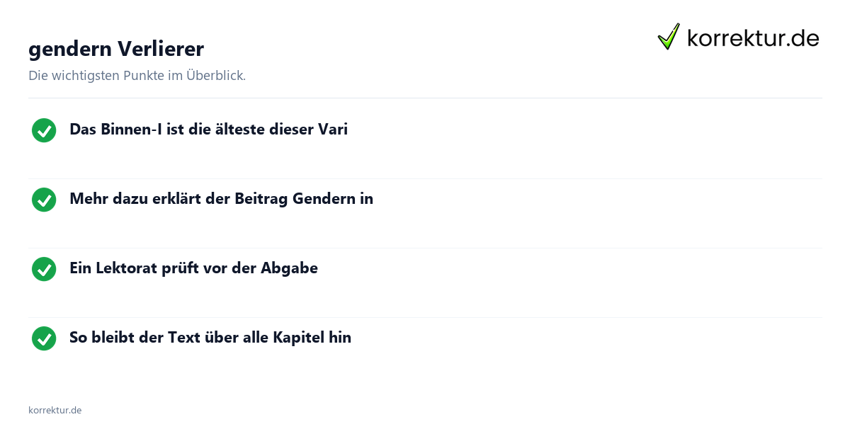 Verlierer richtig gendern Gendern Verlierer: korrekte Genderformen im Überblick