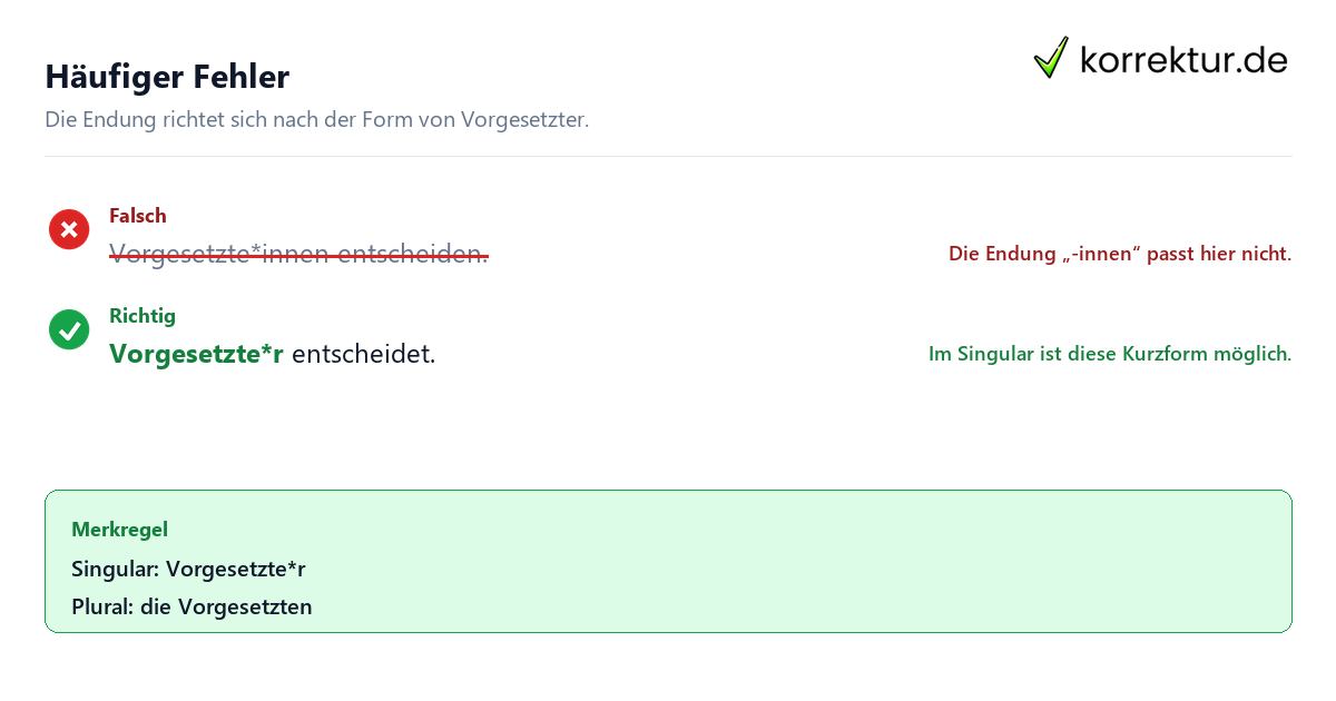 Gendern Vorgesetzter: korrekte Formen und häufige Fehler