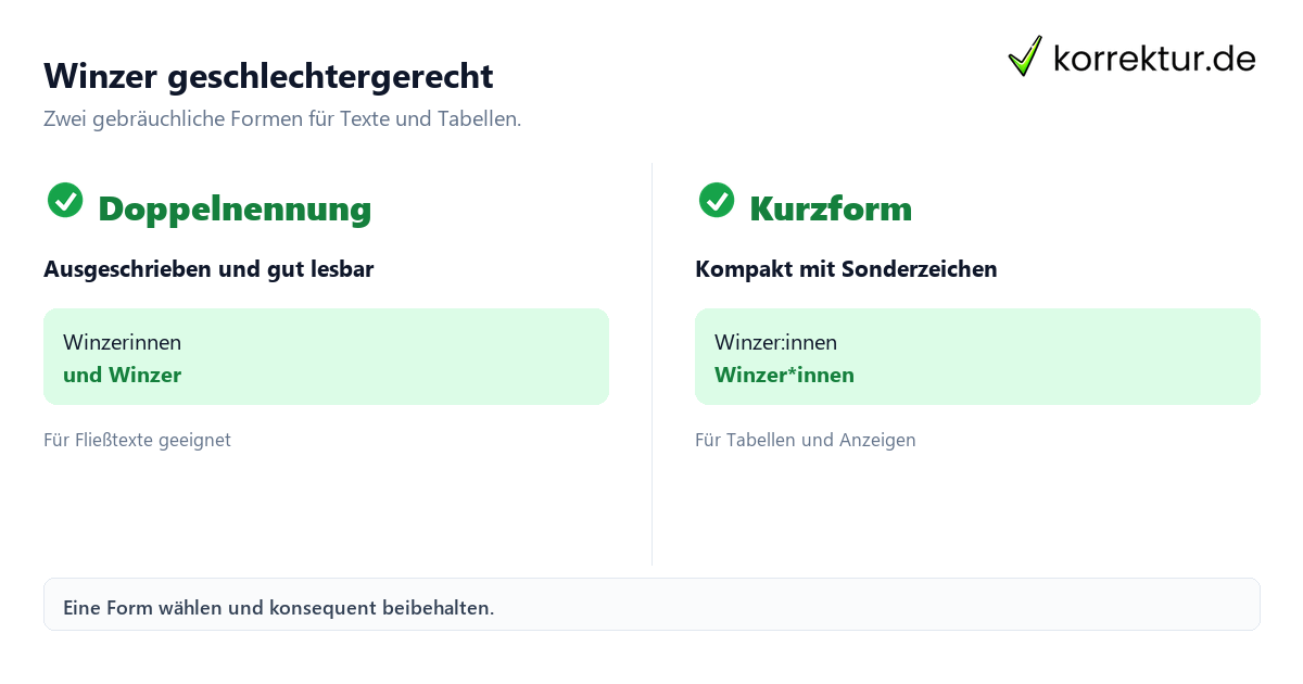 gendern Winzer gendern Winzer: Überblick