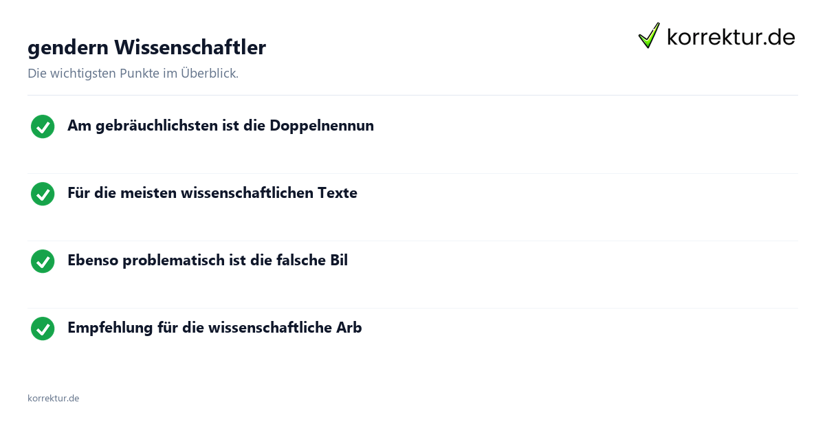 gendern Wissenschaftler: Sichere Formen für wissenschaftliche Arbeiten