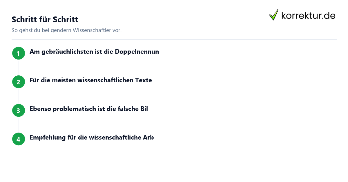 gendern Wissenschaftler: Doppelnennung und neutrale Form vergleichen