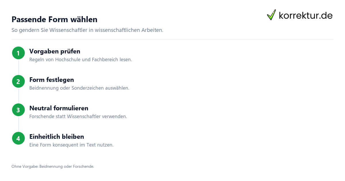 Gendern Wissenschaftler: Wissenschaftler*innen und die neutrale Form Forschende wählen