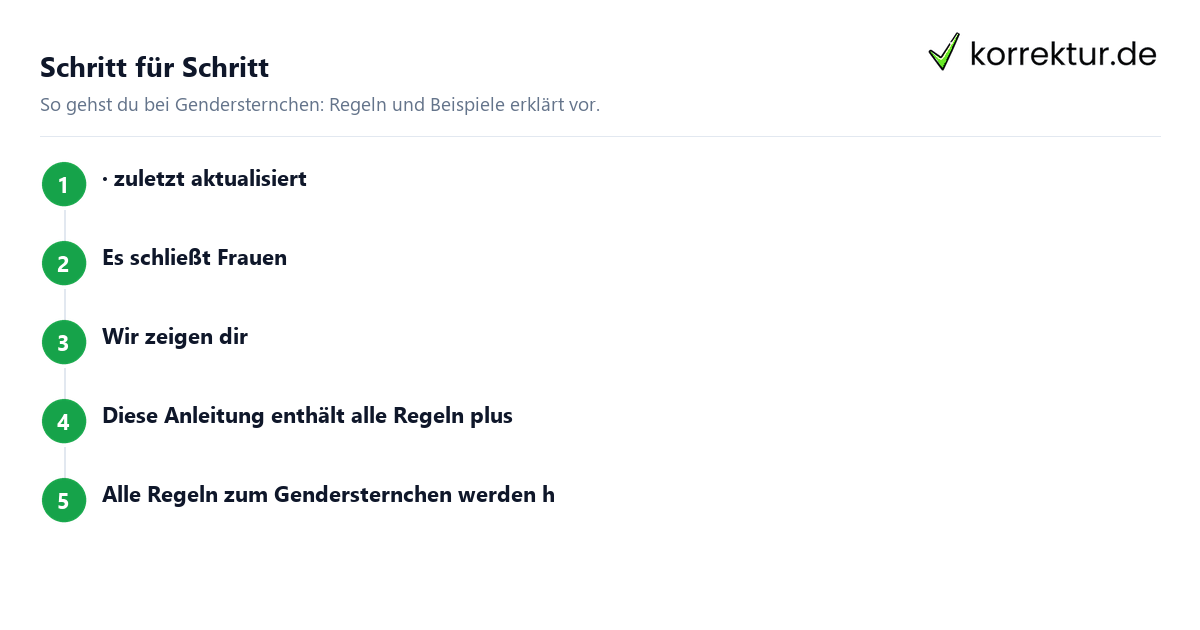 Gendersternchen: Regeln und Beispiele erklärt