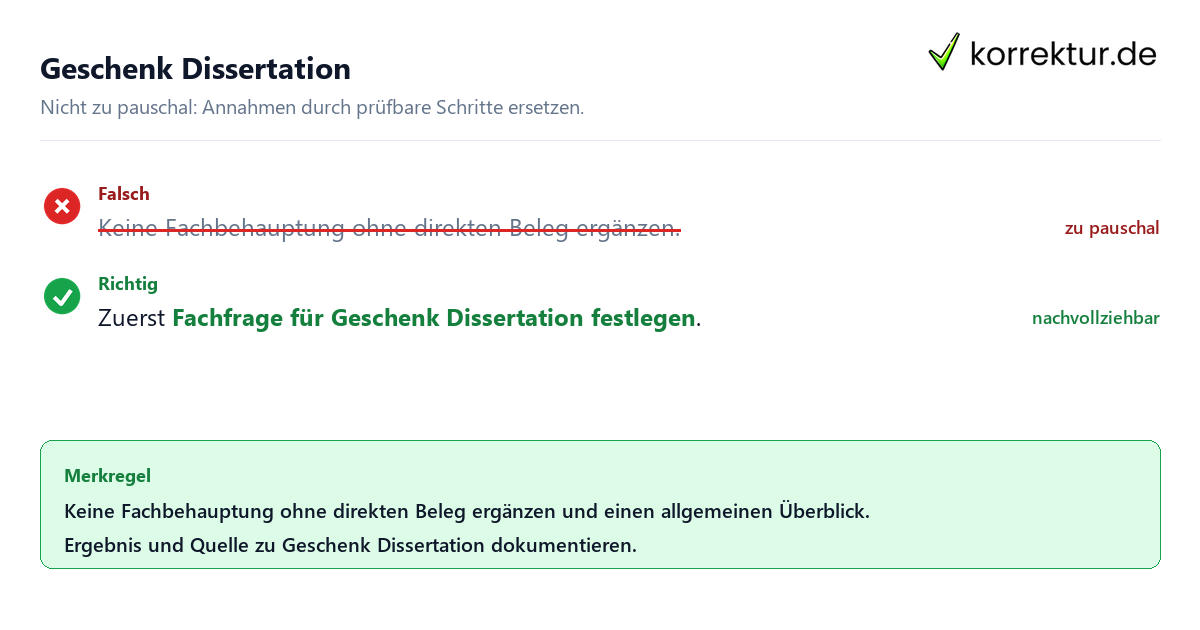 Ungeeignete und belastbare Vorgehensweise bei Geschenk Dissertation