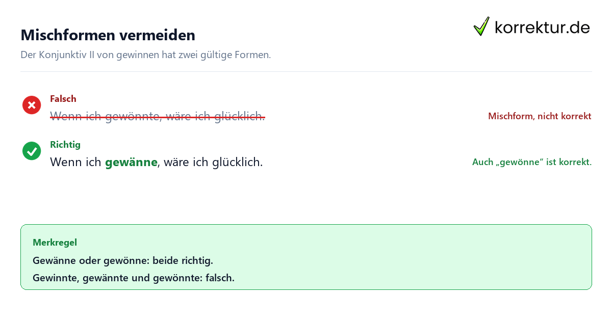 gewänne oder gewönne gewänne oder gewönne