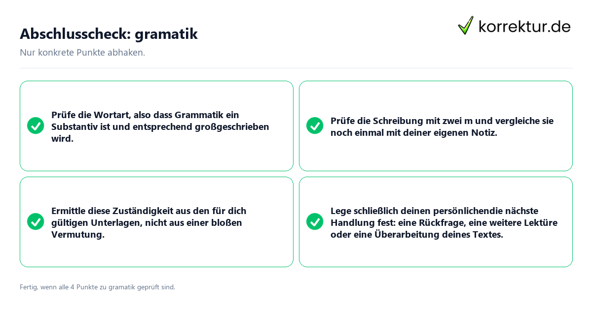 Konkreter Abschlusscheck zu gramatik