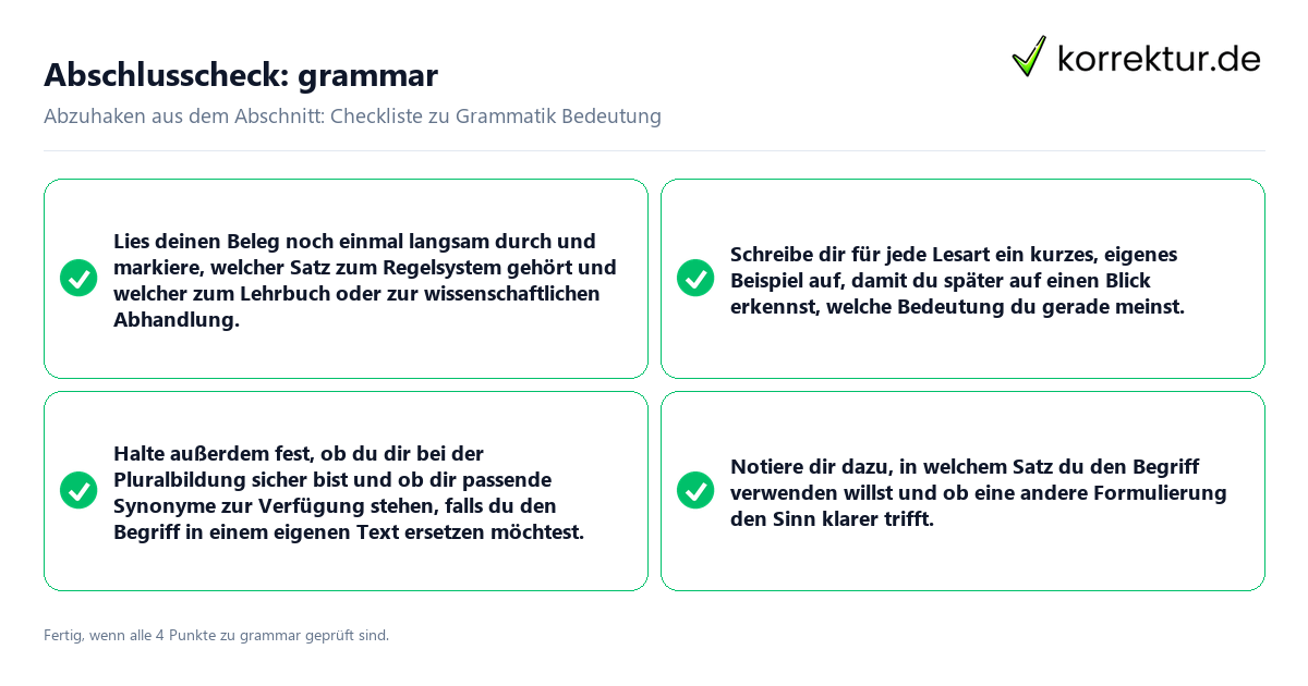 Abschlusscheck: grammar Konkreter Abschlusscheck zu grammar