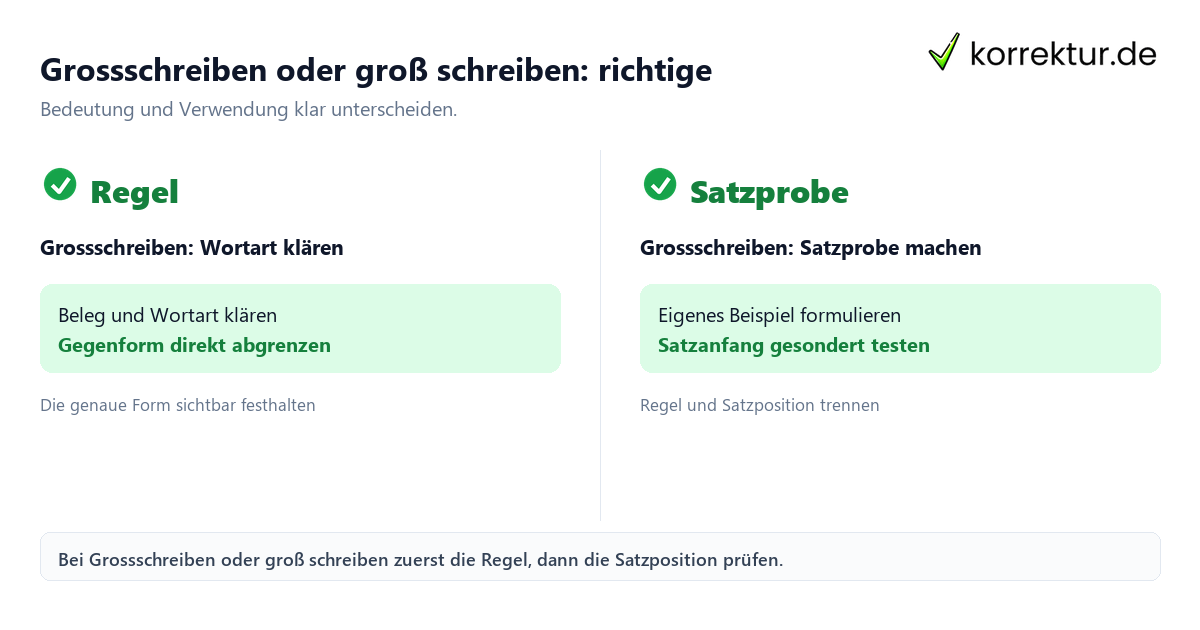 Grossschreiben oder groß schreiben: richtige Schreibweise mit Bedeutung und passender Verwendung im Vergleich