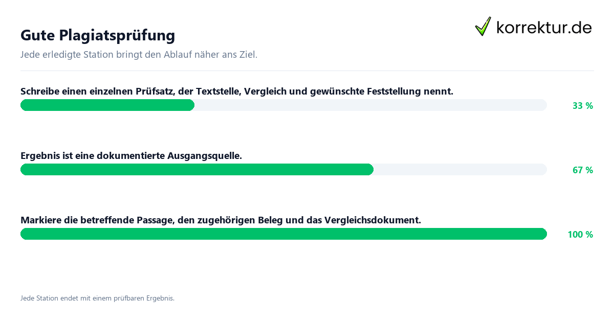 Konkrete Schritte zu Gute Plagiatsprüfung