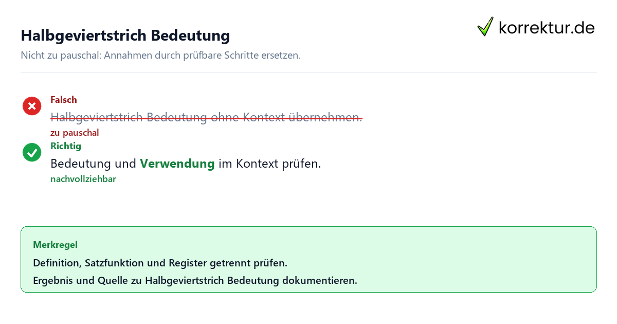 Ungeeignete und belastbare Vorgehensweise bei Halbgeviertstrich Bedeutung