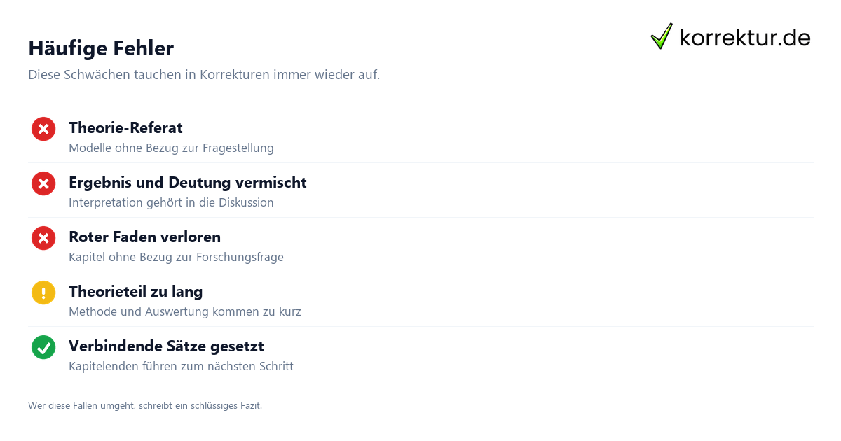 Hauptteil Masterarbeit: typische Fehler vermeiden