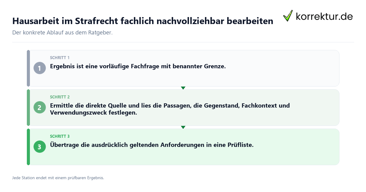 Hausarbeit im Strafrecht fachlich nachvollziehbar bearbeiten Konkrete Schritte zu Hausarbeit im Strafrecht fachlich nachvollziehbar bearbeiten