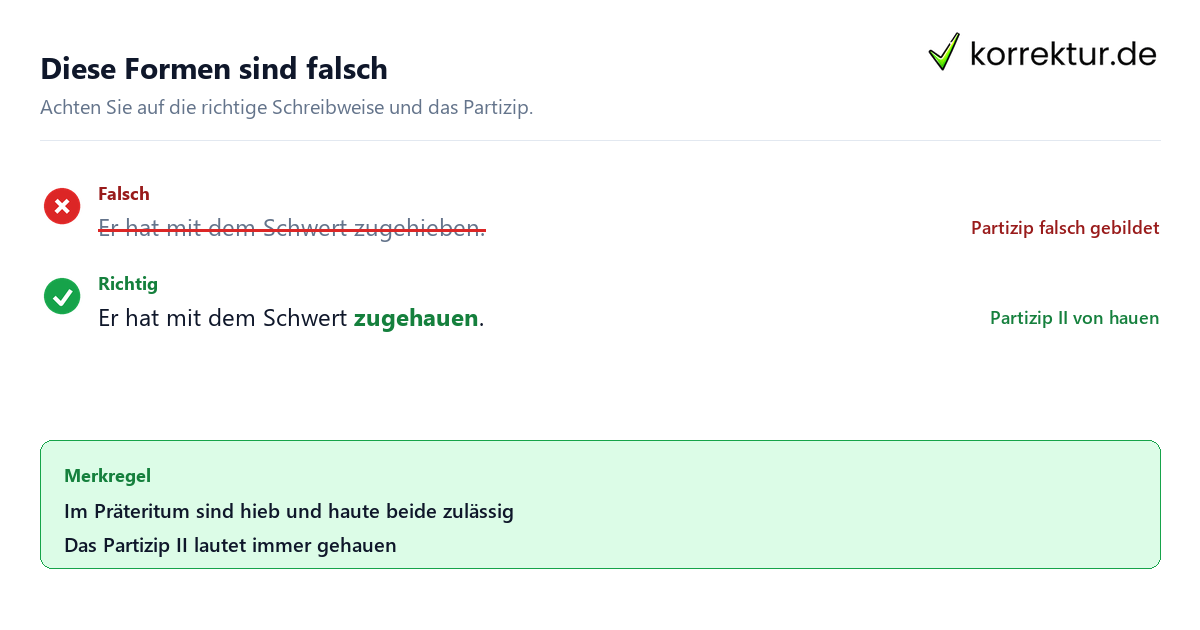 hieb oder haute hieb oder haute