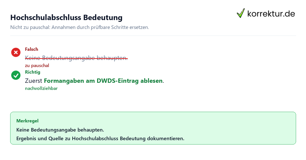 Ungeeignete und belastbare Vorgehensweise bei Hochschulabschluss Bedeutung