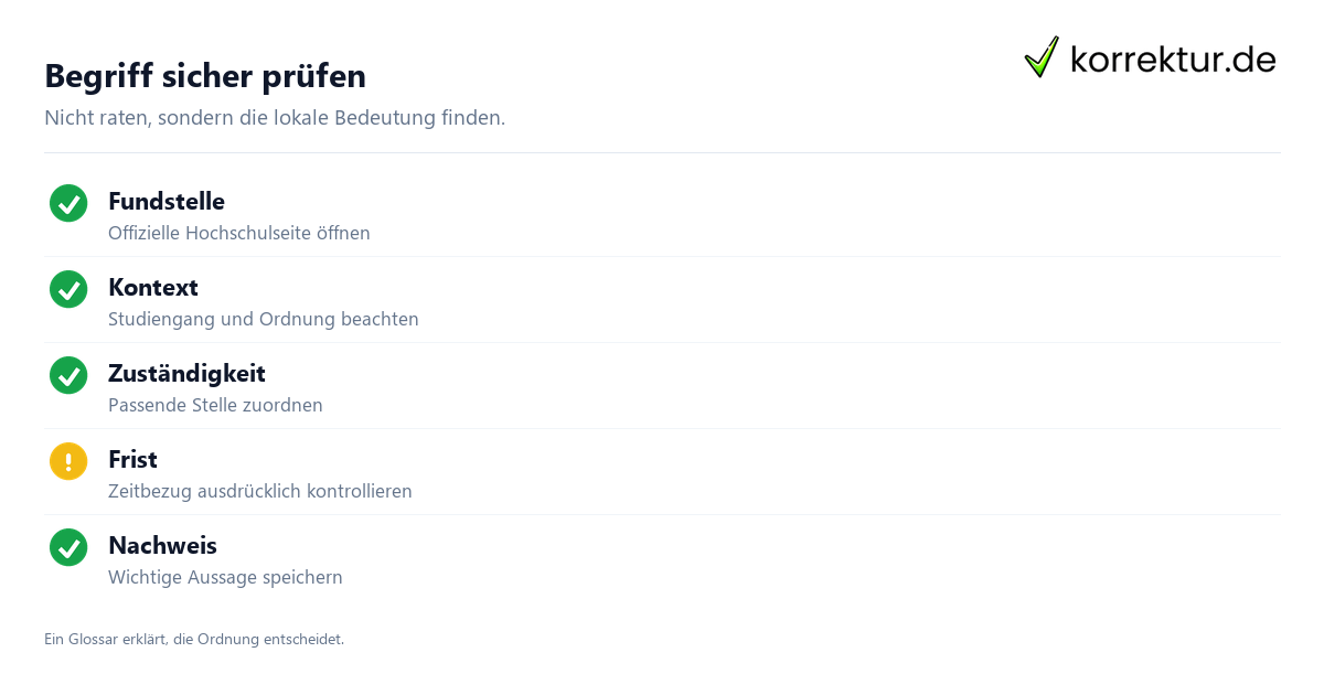 Hochschulbegriffe für Erstsemester: Checkliste für den Studienalltag Hochschulbegriffe für Erstsemester: Checkliste für den Studienalltag