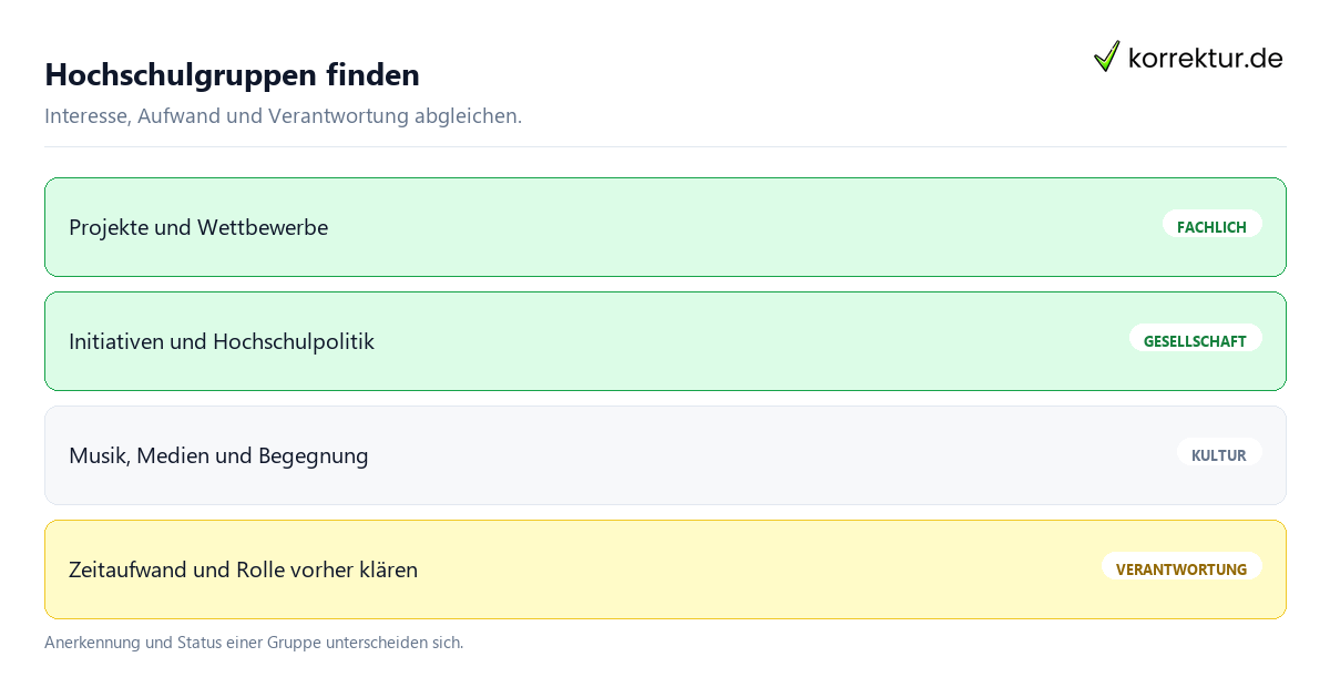 Hochschulgruppen finden: Orientierung und erste Schritte Hochschulgruppen finden: Orientierung und erste Schritte