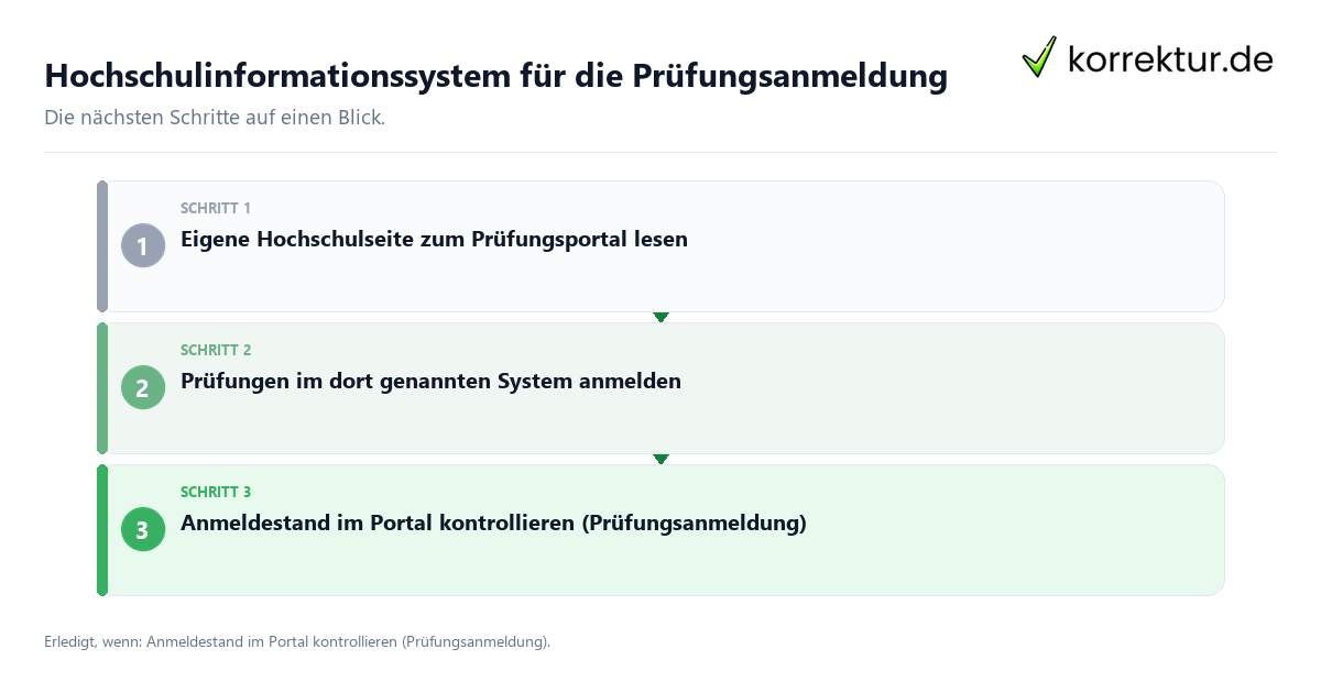 Hochschulinformationssystem für die Prüfungsanmeldung